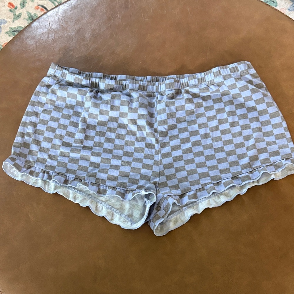 Checkered pajamas short
